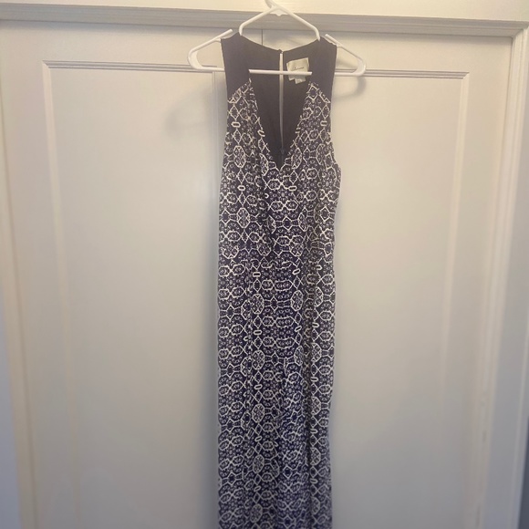 Blue Wide Leg Anthropologie Jumpsuit - Sz 6 - Picture 1 of 7